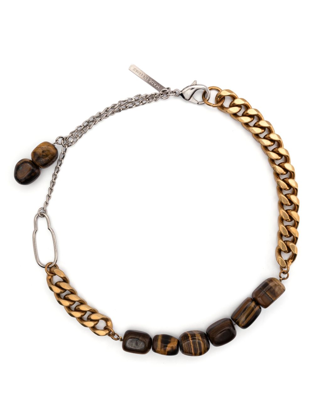 DRIES VAN NOTEN】タイガーアイ ネックレス Brown 送料関税込
